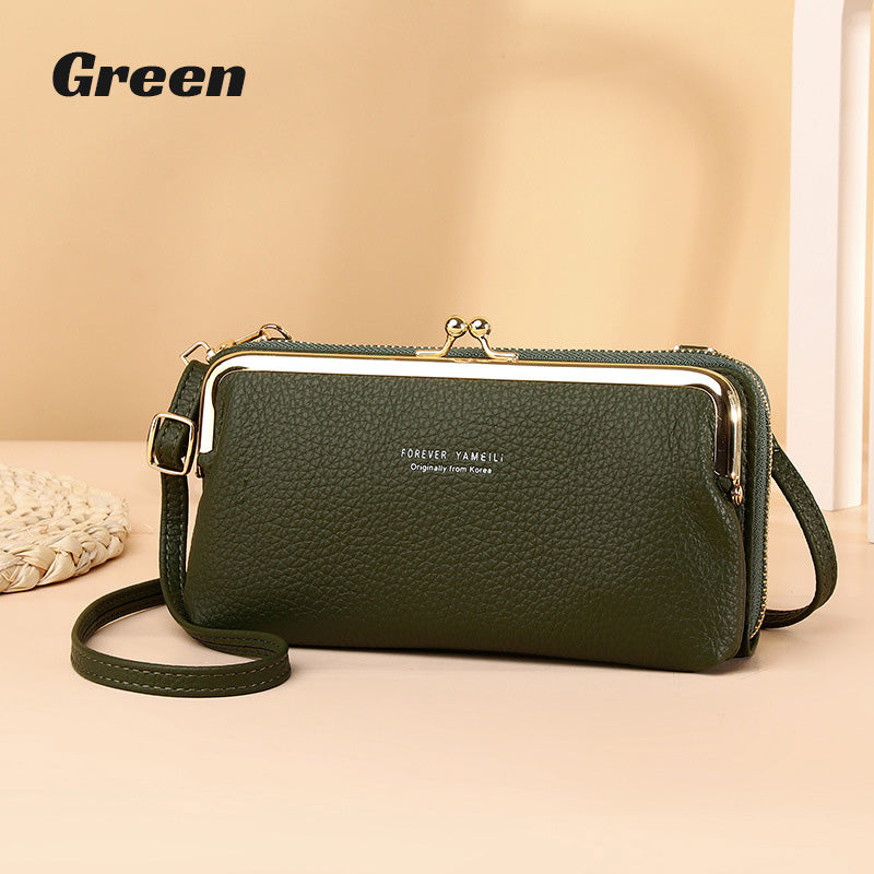 Multifunktionale PU Leder Handytasche Crossbody Umhängetaschen