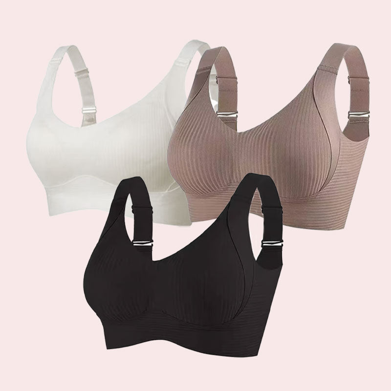 🎁Gerippter Push-up-BH für Damen mit verstellbaren Bügeln