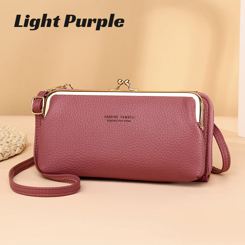Multifunktionale PU Leder Handytasche Crossbody Umhängetaschen