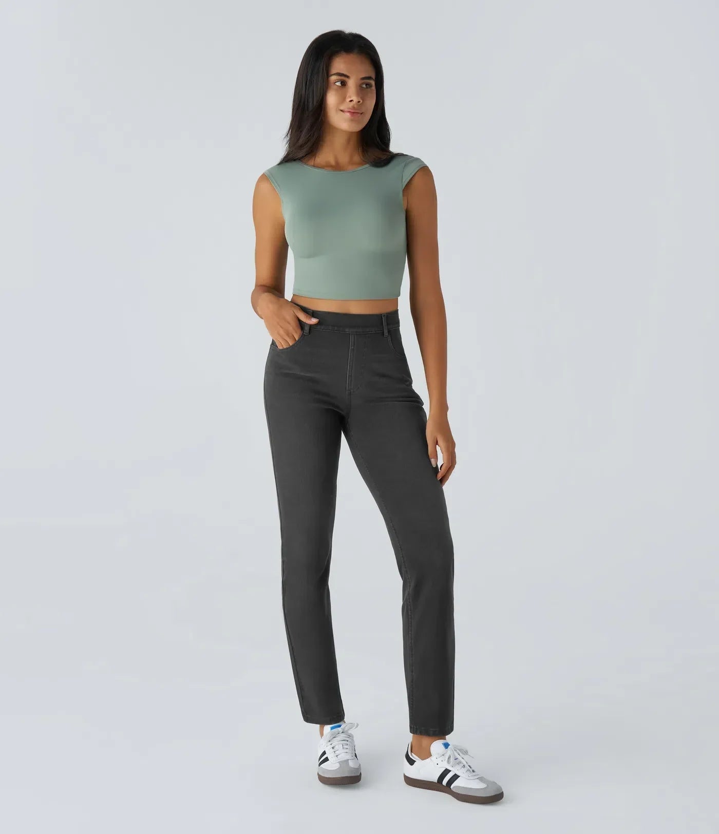 Lotte | Elastische und bequeme Hose mit hoher Taille