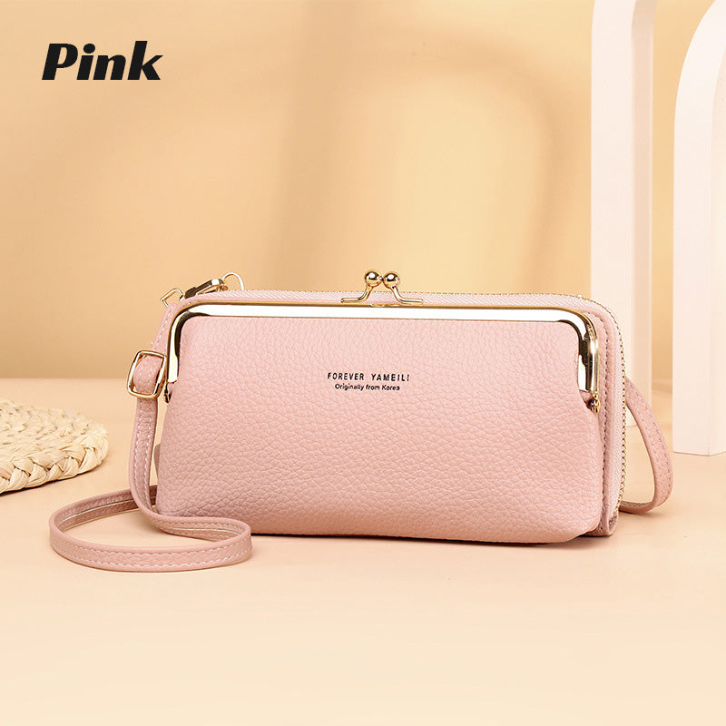 Multifunktionale PU Leder Handytasche Crossbody Umhängetaschen