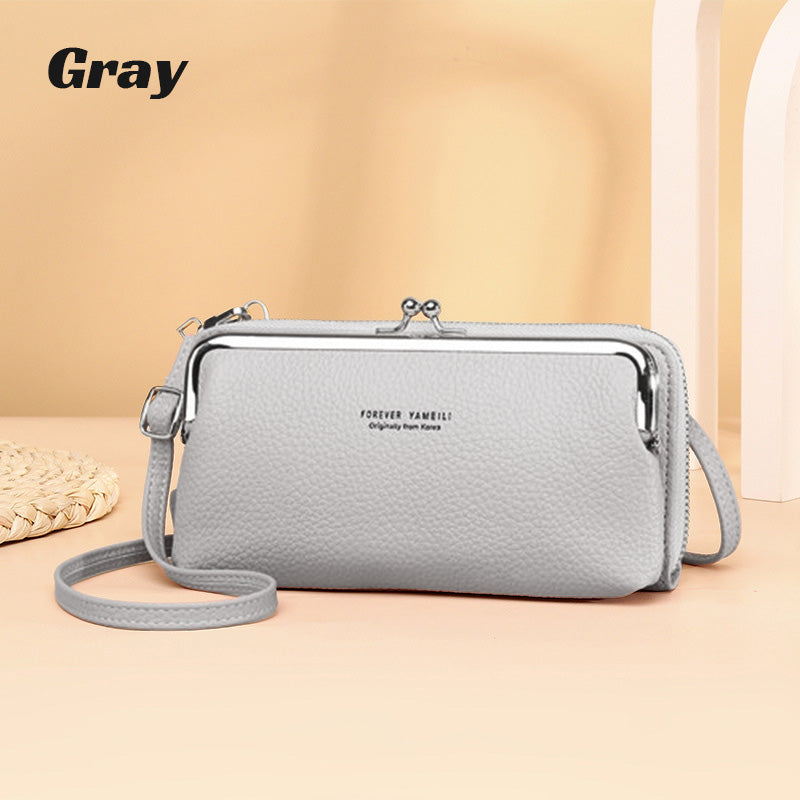 Multifunktionale PU Leder Handytasche Crossbody Umhängetaschen