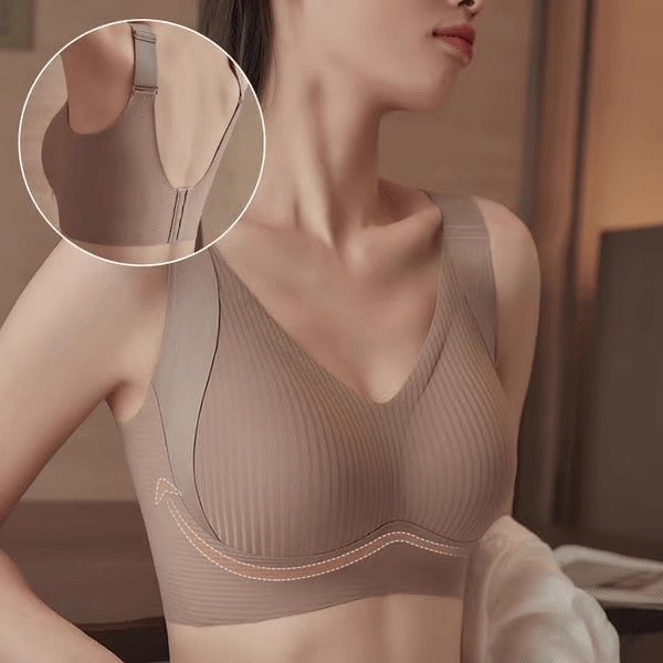 🎁Gerippter Push-up-BH für Damen mit verstellbaren Bügeln