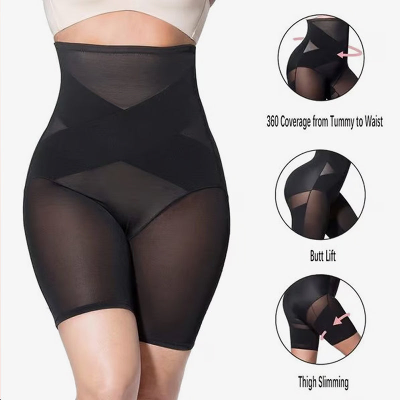 Bauchfreie Hüftstraffungshose mit hoher Taille