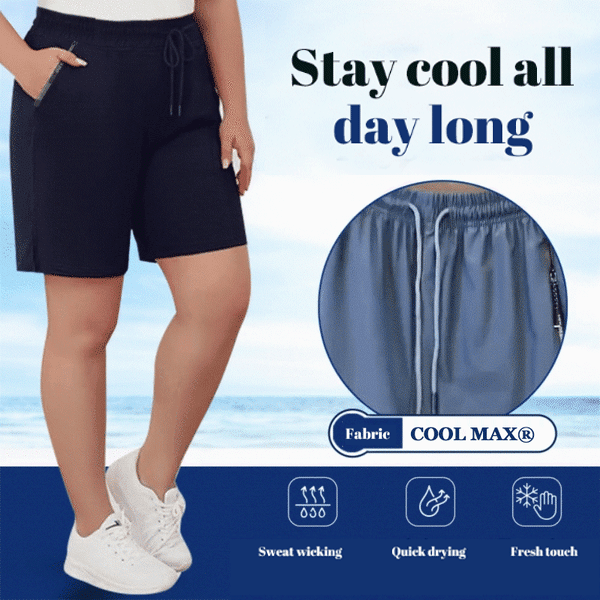 Schnelltrocknende Stretch-Shorts aus Eisseide
