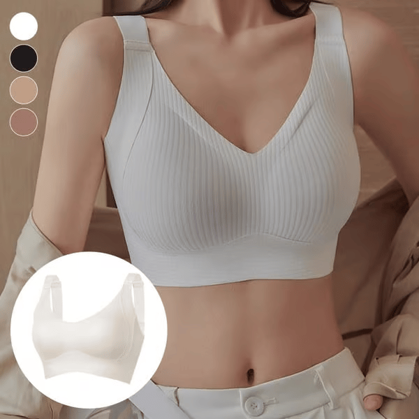 🎁Gerippter Push-up-BH für Damen mit verstellbaren Bügeln