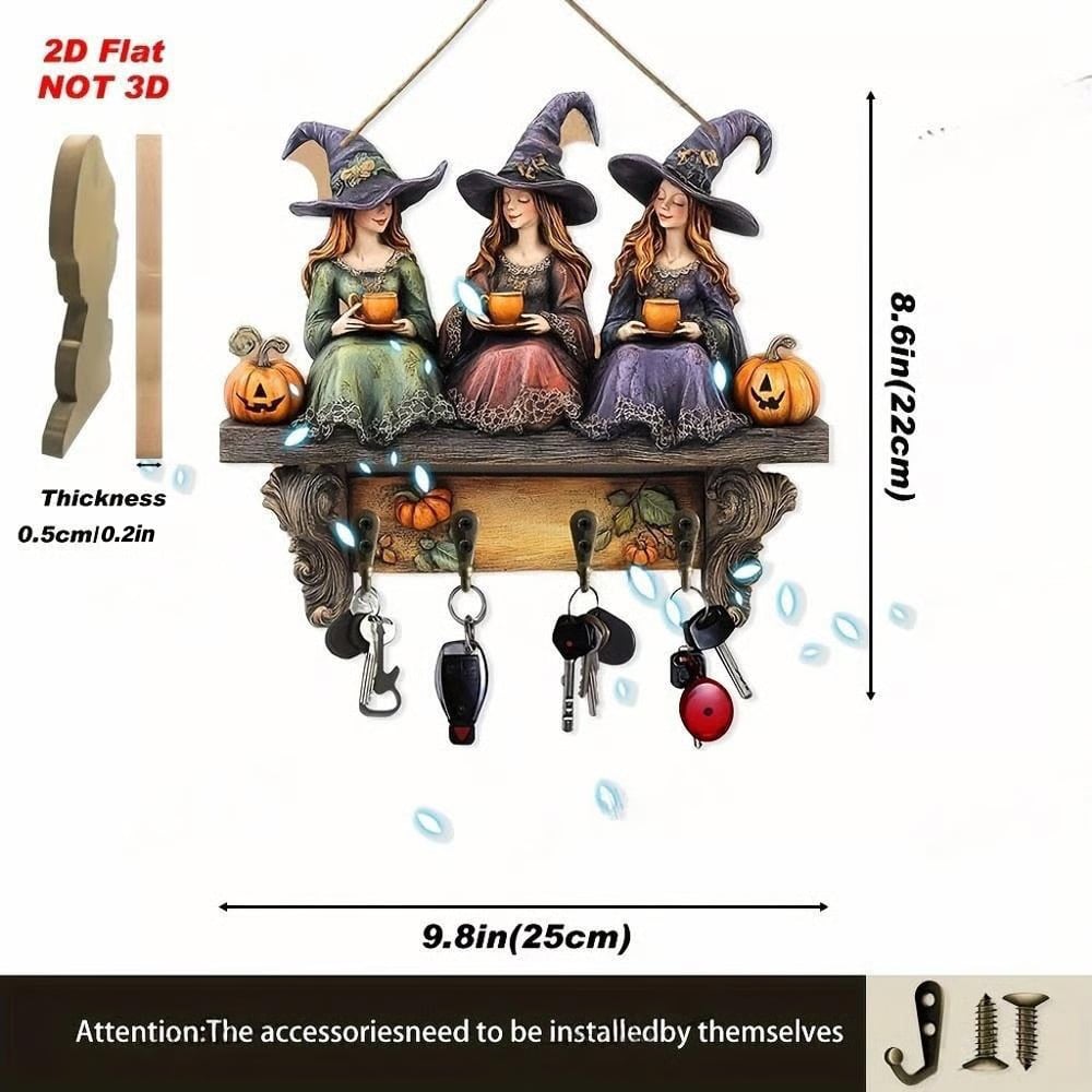 đ2025 Halloween HĂ€xa Nyckelring TrĂ€ VĂ€ggdekoration