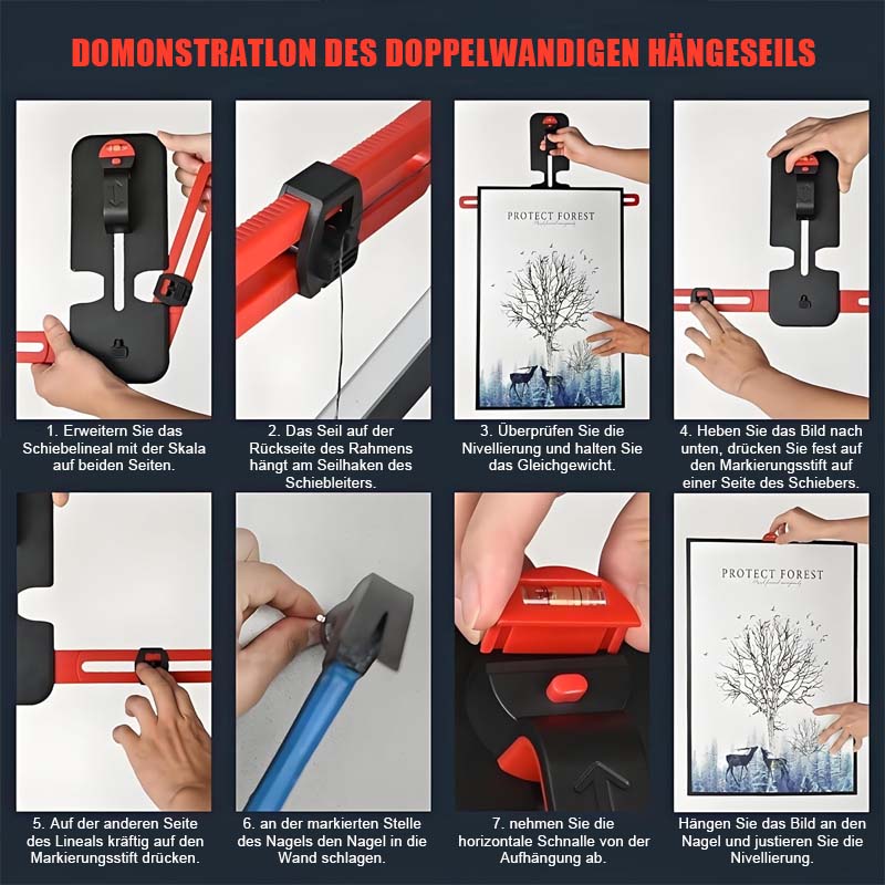 Universeller klappbarer Bilderaufhänger für Fotorahmen/Universal folding picture hanger for photo frames