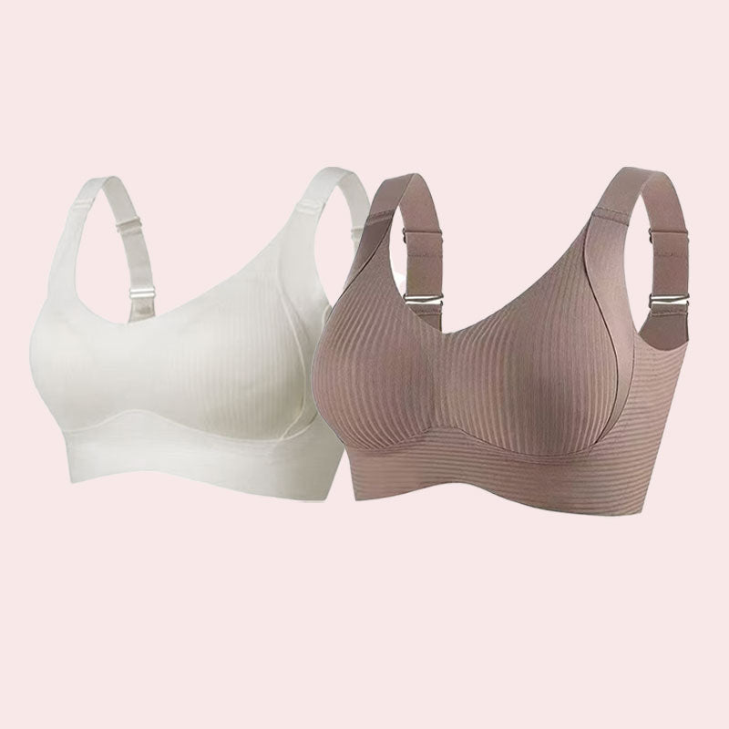 🎁Gerippter Push-up-BH für Damen mit verstellbaren Bügeln