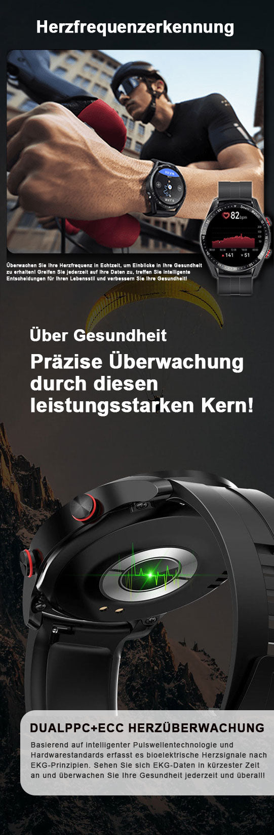 1.28-Zoll-Bildschirm Sport Smartwatch