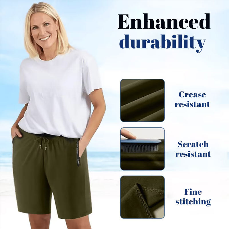 Schnelltrocknende Stretch-Shorts aus Eisseide