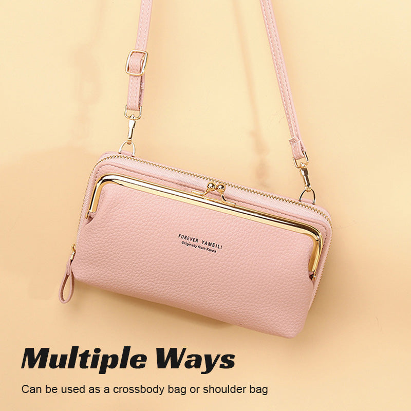 Multifunktionale PU Leder Handytasche Crossbody Umhängetaschen
