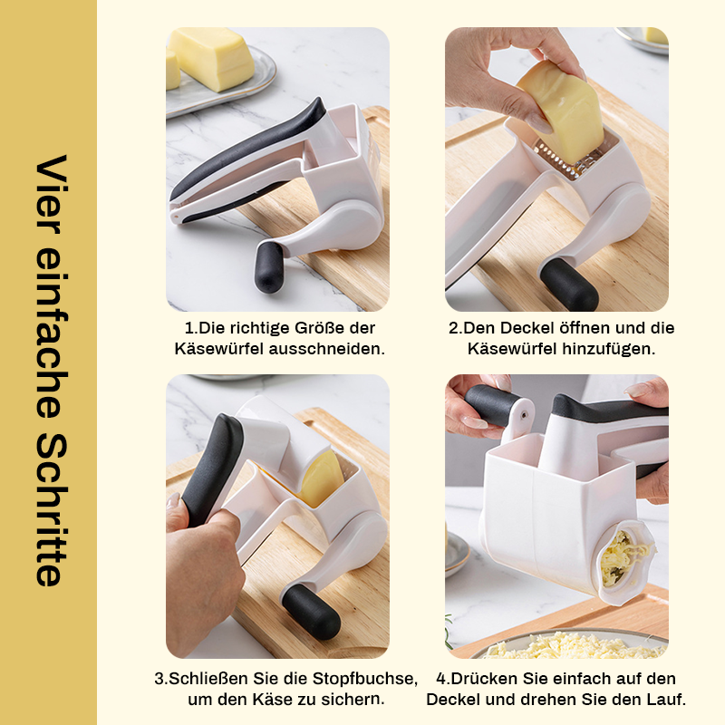 Rotierende Käsereibe/Rotating cheese grater