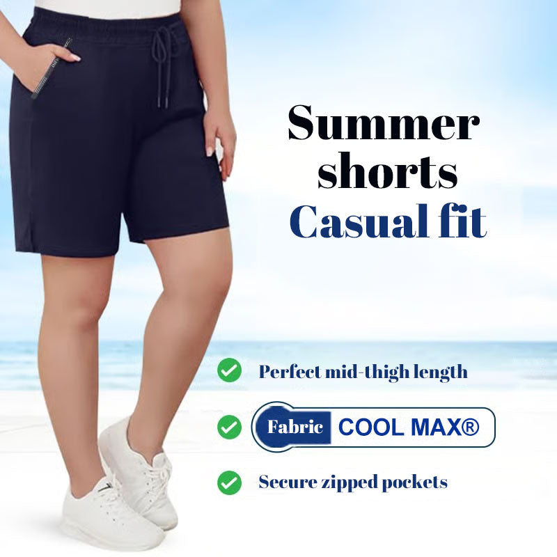 Schnelltrocknende Stretch-Shorts aus Eisseide
