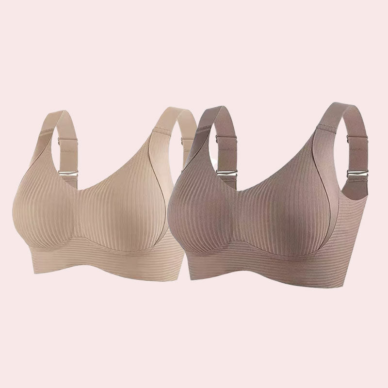 🎁Gerippter Push-up-BH für Damen mit verstellbaren Bügeln