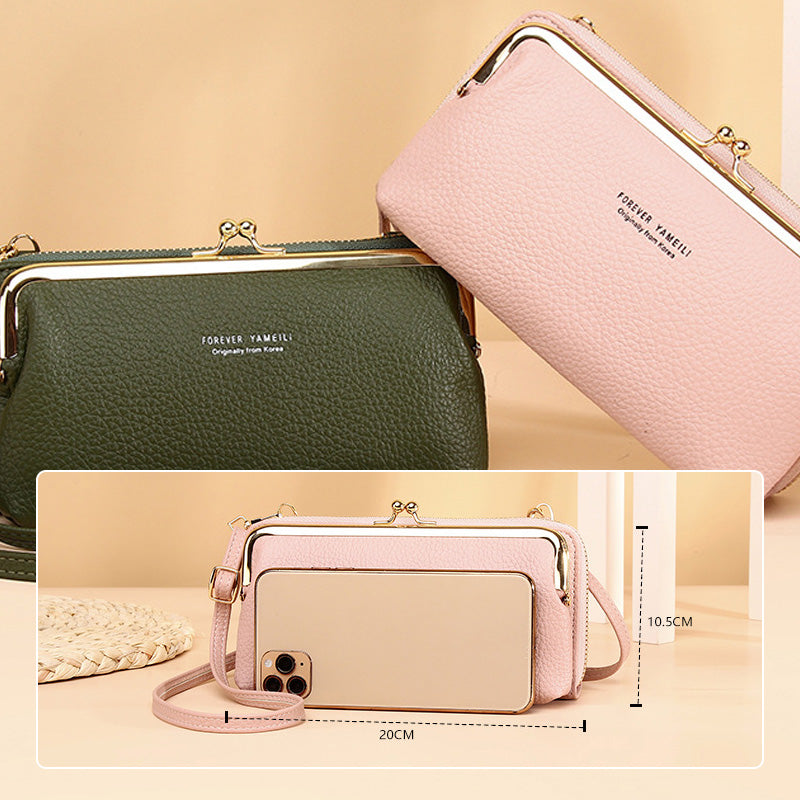 Multifunktionale PU Leder Handytasche Crossbody Umhängetaschen