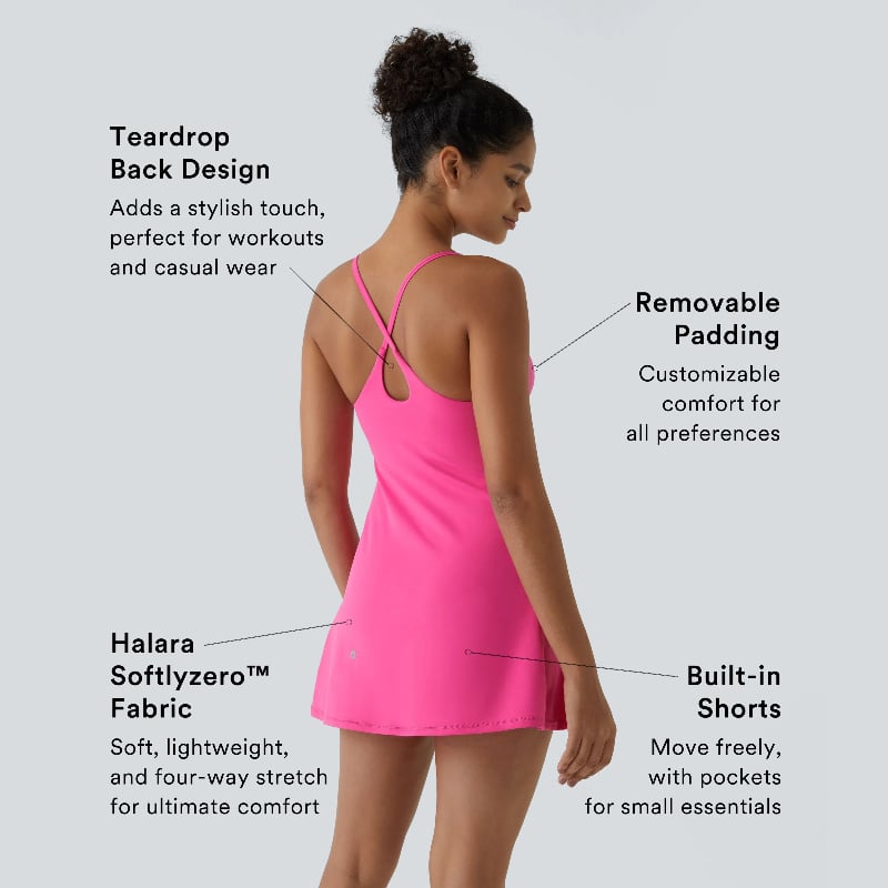 🔥Das ultimative rückenfreie Sportkleid - Entwickelt für Training und einfache Toilettengänge