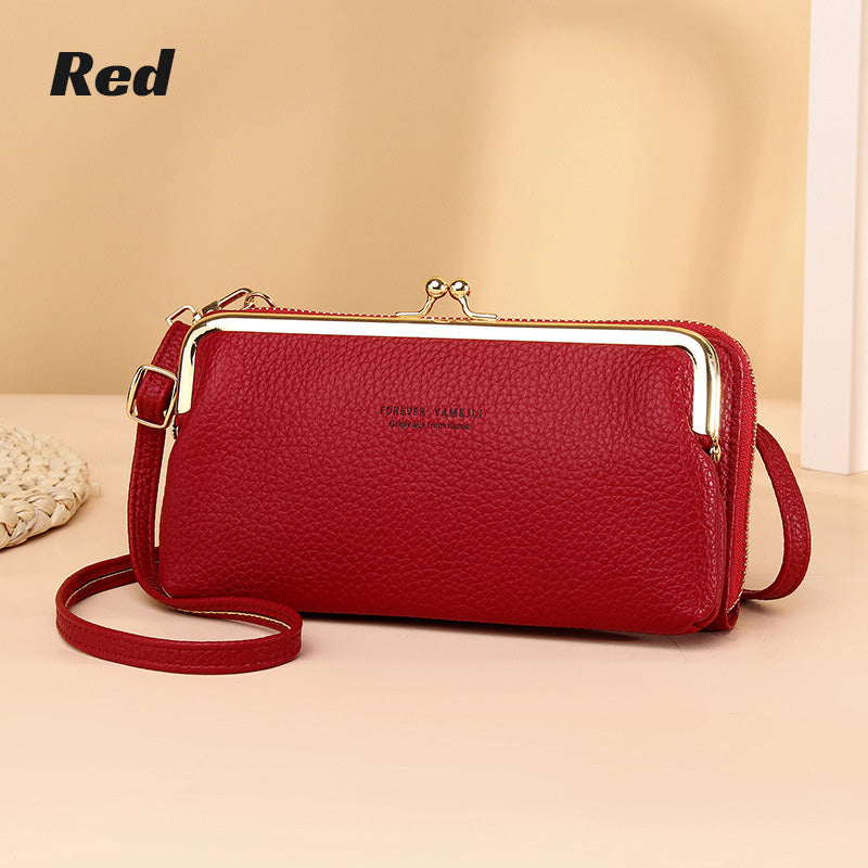 Multifunktionale PU Leder Handytasche Crossbody Umhängetaschen