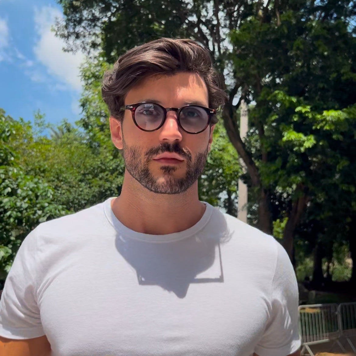 ✨Retro-Rundrahmen-Sonnenbrille mit Nieten✨