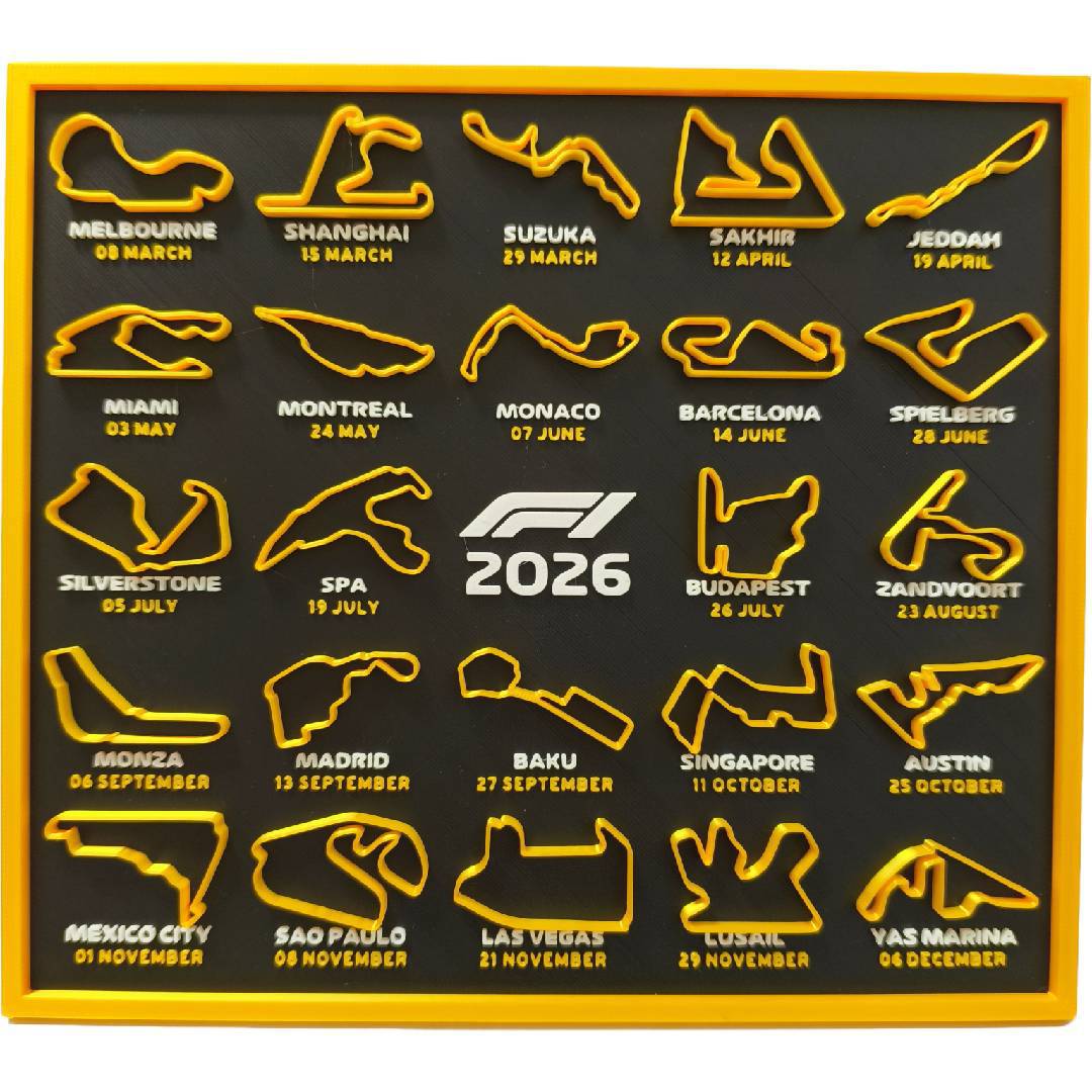 đ
Formel 1-kalender 2026 F1