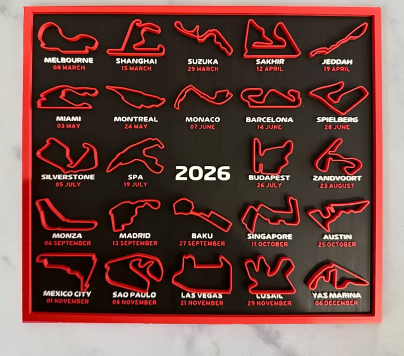 📅Formel 1-kalender 2026 F1