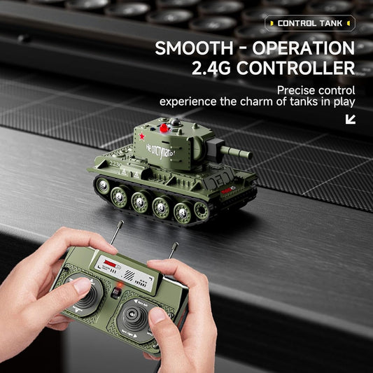 Mini-RC-Panzer mit 330° drehbarem Turm sowie Sound und Beleuchtung