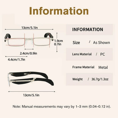 👓Hopfällbara läsglasögon med blått ljusfilter och etu