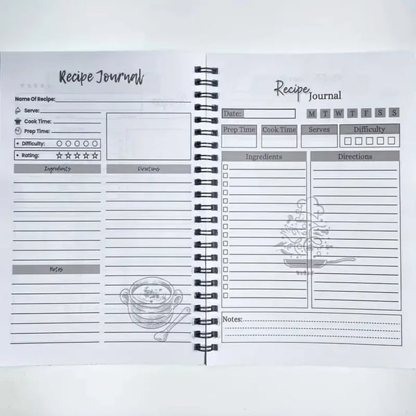 🔥Durable Spiral Recipe Notebook✨