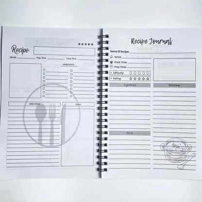 🔥Durable Spiral Recipe Notebook✨
