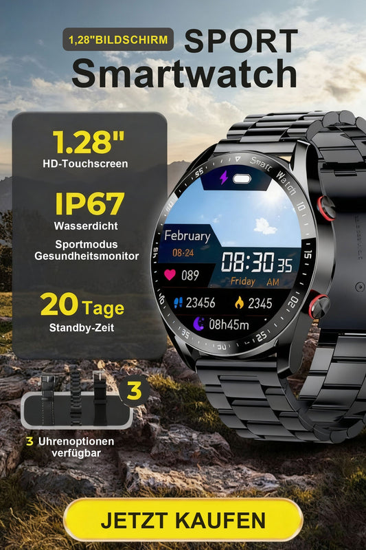 1.28-Zoll-Bildschirm Sport Smartwatch