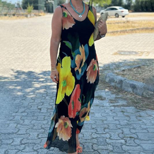 💃Maxikleid mit Blumendruck und breiten Trägern🌸