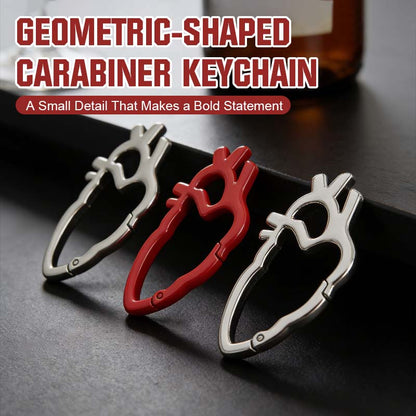 ❤️ Karbinhake-nyckelring i geometrisk for