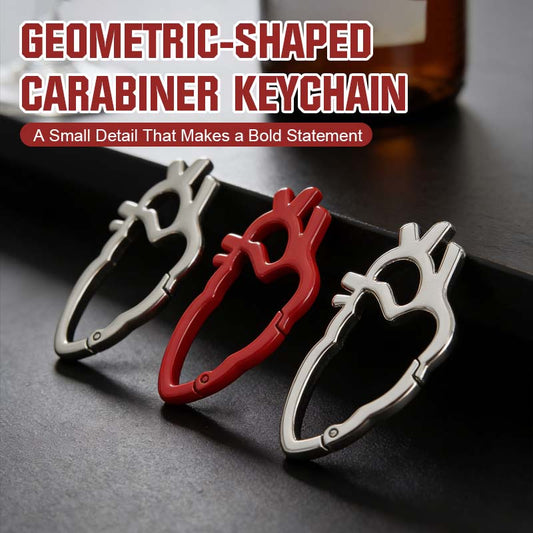 ❤️ Karbinhake-nyckelring i geometrisk for