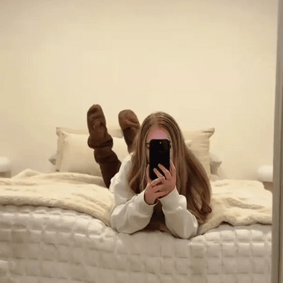 Kniestrümpfe mit Gänsedaunen