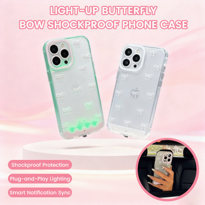 🎀 Leuchtende Schmetterlingsschleife Stoßfeste Handyhülle