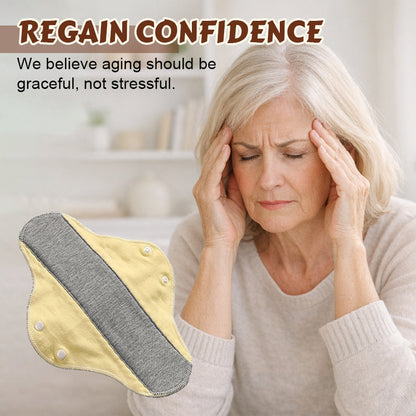 10 x gjenbrukbare inkontinensbind i bomull med grafen - hold deg tørr, luktfri og spar 10000 kr i året 🛡️