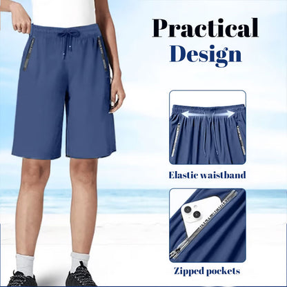 Schnelltrocknende Stretch-Shorts aus Eisseide
