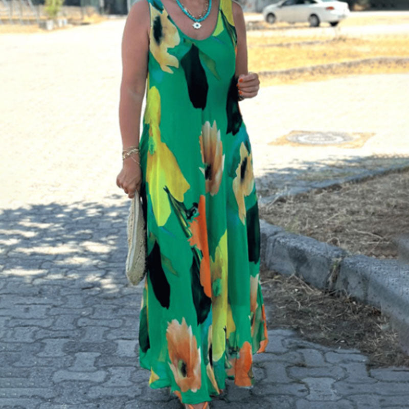 💃Maxikleid mit Blumendruck und breiten Trägern🌸