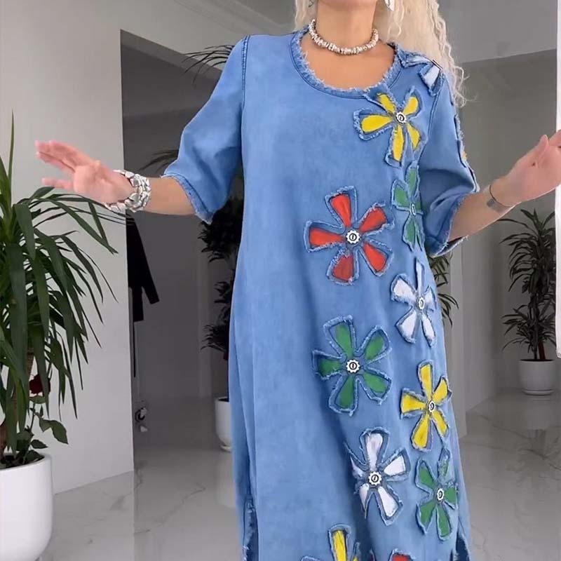✨2025 Ny ankomst🌸Casual skjørt med rund hal