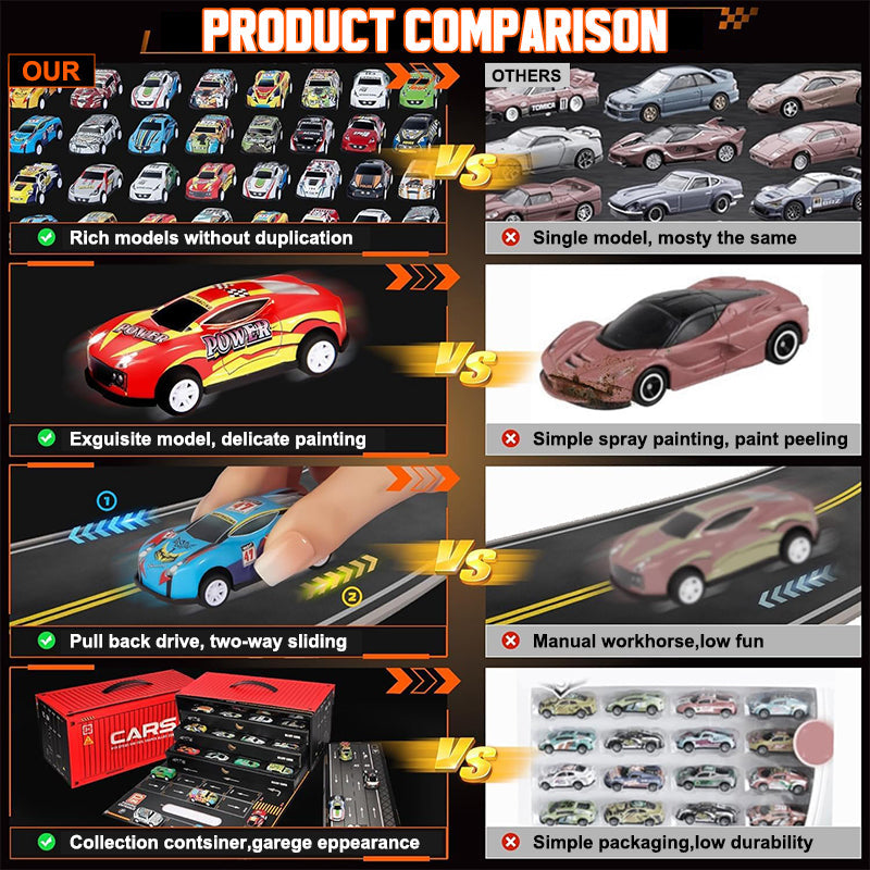 (Gratis frakt)Gavesett med mini pullback-container til bil 🚗🎁