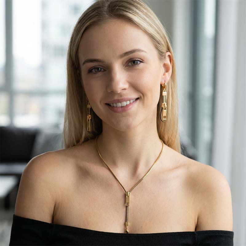 Zipper-inspirerat smyckese