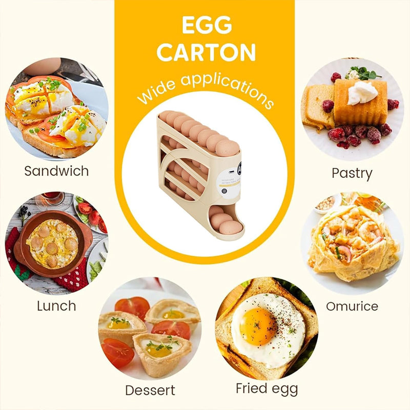 Rullbar förvaringslåda för ägg