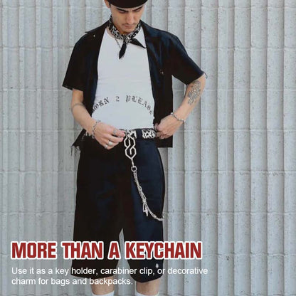 ❤️ Karbinhake-nyckelring i geometrisk for