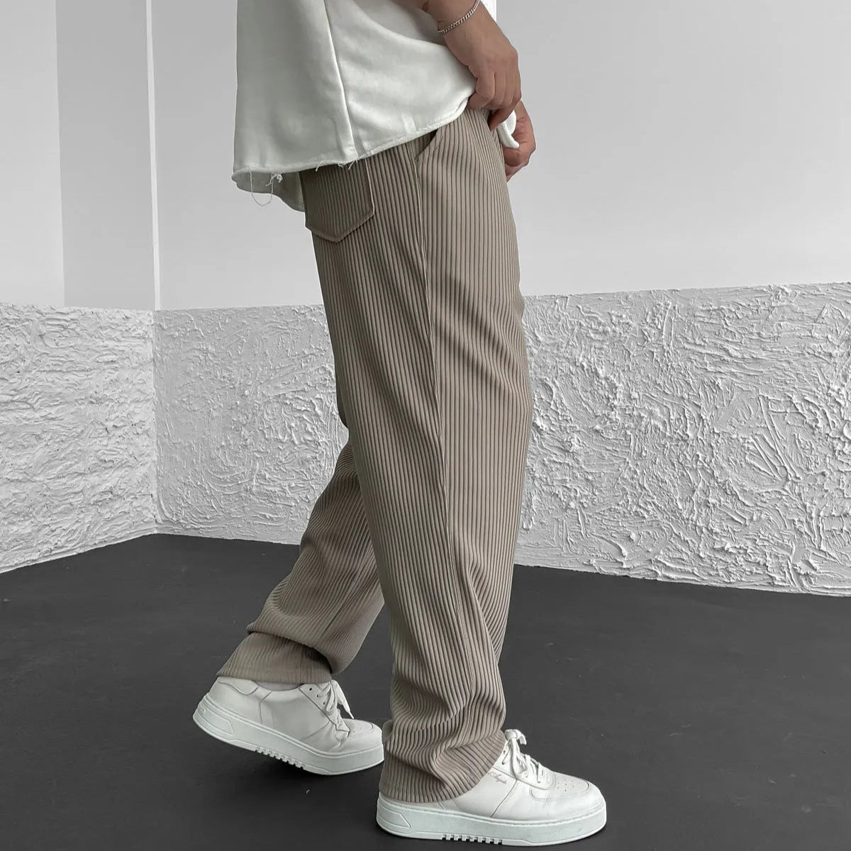 Herren Freizeithose Lockere Gerade Hose