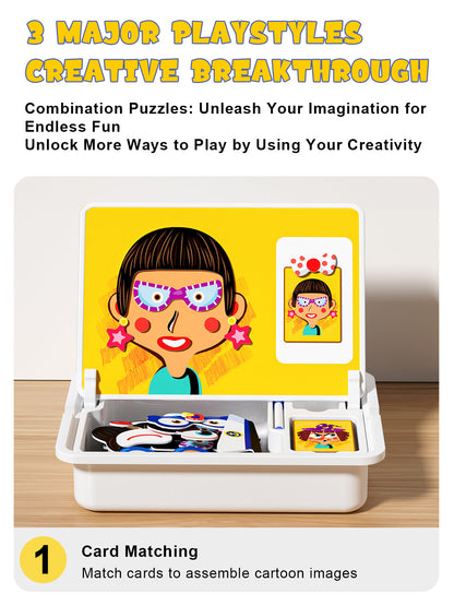 Magnetische Puzzles Gesicht Ankleiden Reise Spiel Doppel Seite Vorschule Pädagogisches Lernspielzeug für Kinder