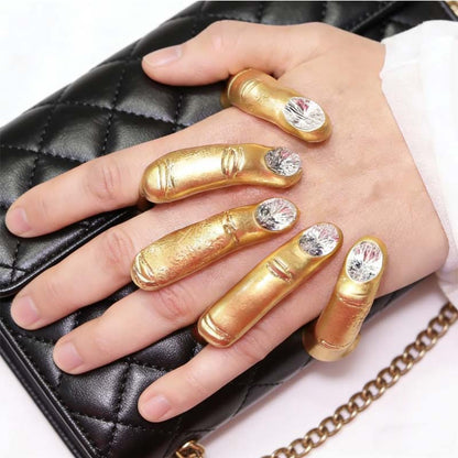 ”Interlocked Hands” Statement Hand Smycke