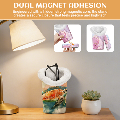 Den mysiga fristaden: Magnetisk förvaringslåda för glasögon i plysc