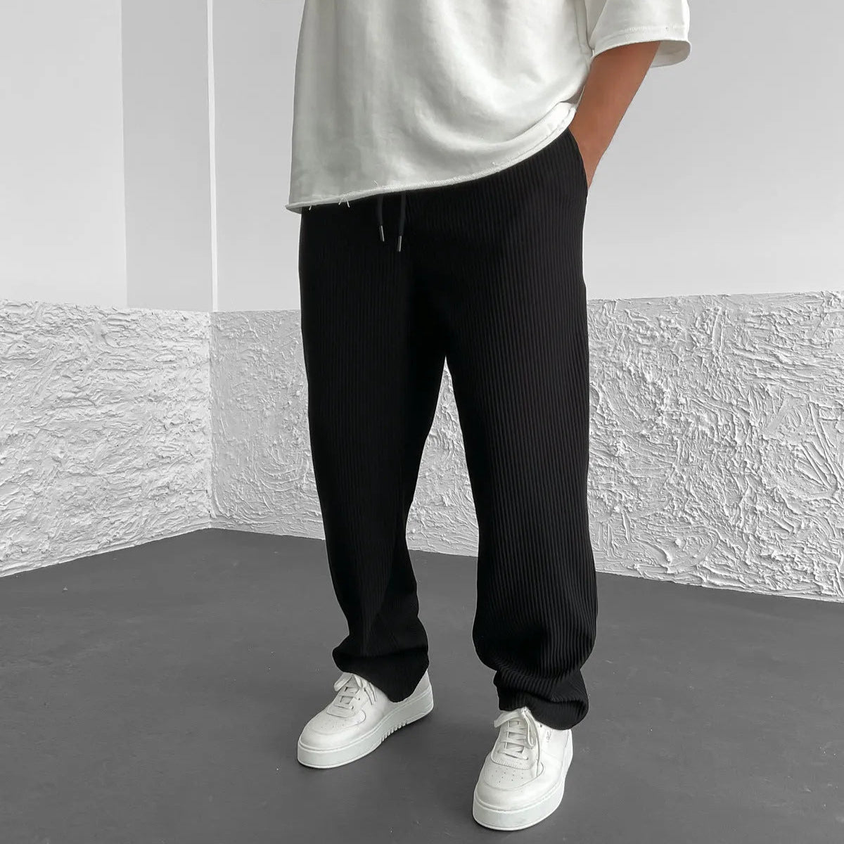 Herren Freizeithose Lockere Gerade Hose