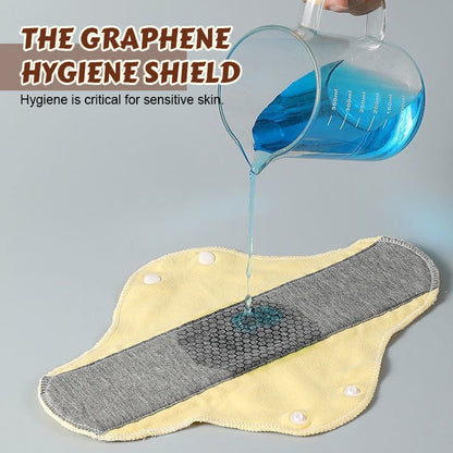 10 x gjenbrukbare inkontinensbind i bomull med grafen - hold deg tørr, luktfri og spar 10000 kr i året 🛡️