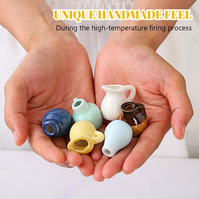 🌼 Keramiska minivaser som kylskåpsmagneter